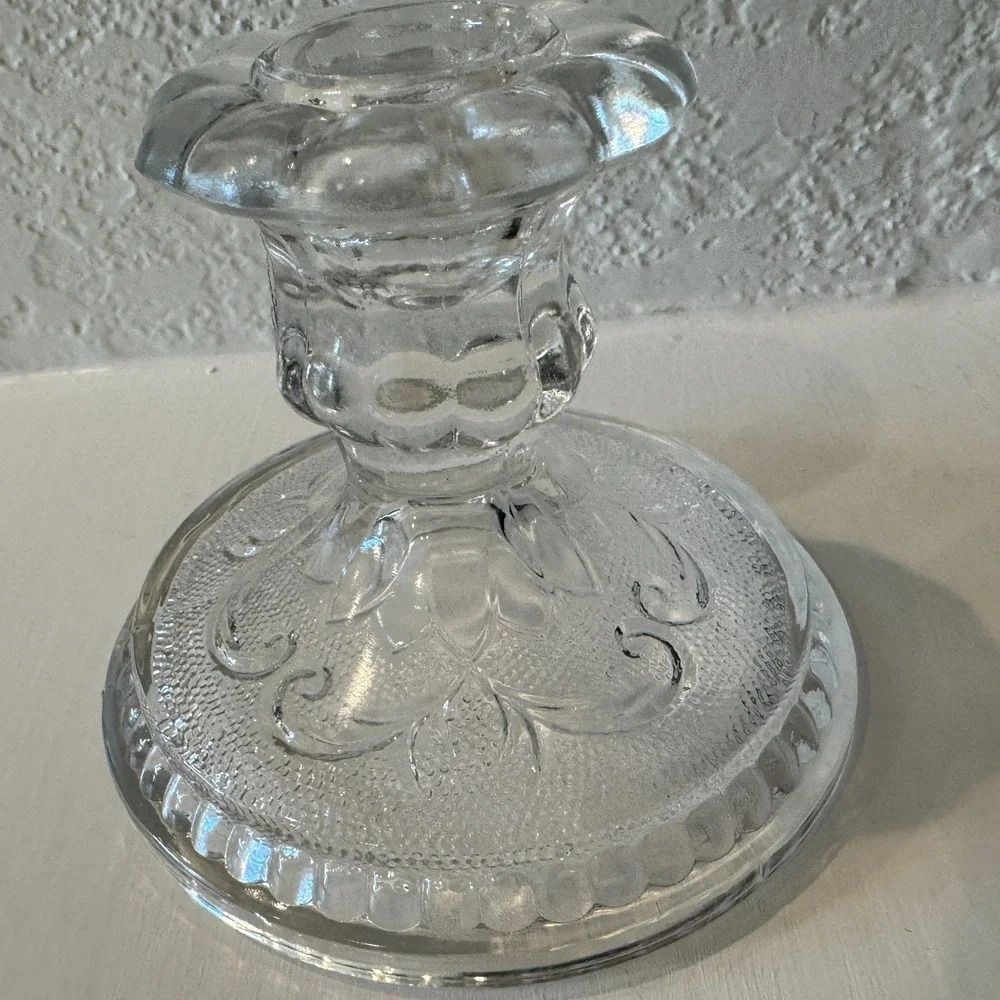 Tiara Indiana Sandwich Glass‎ Candlestick 4